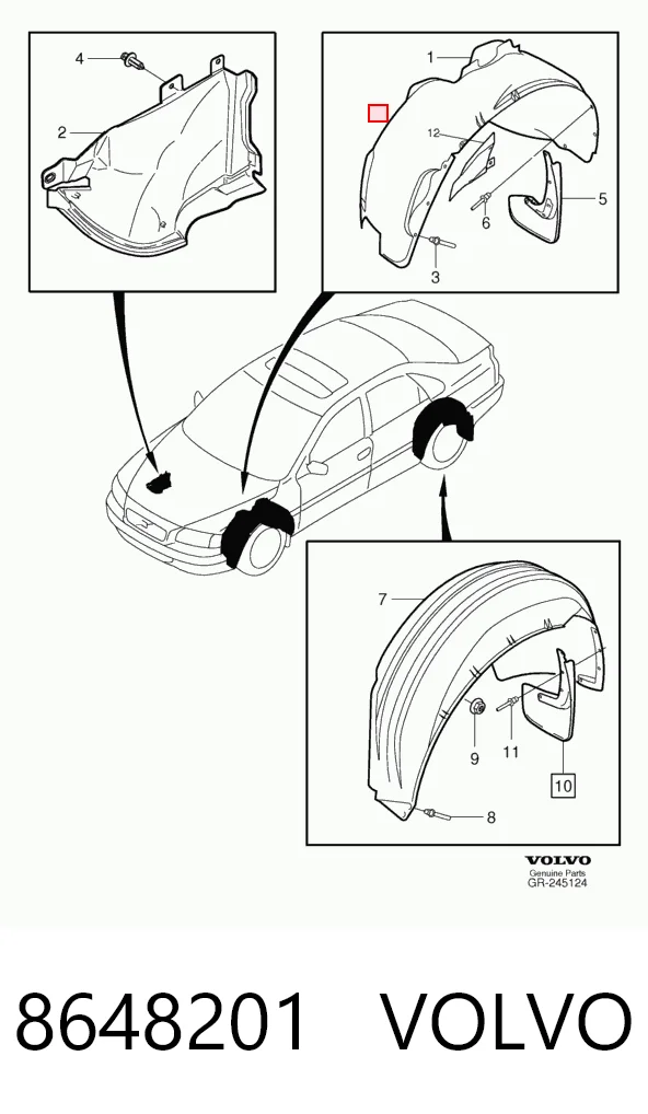 Paso rueda delantero derecho para Volvo S80 I TS, TH, KV