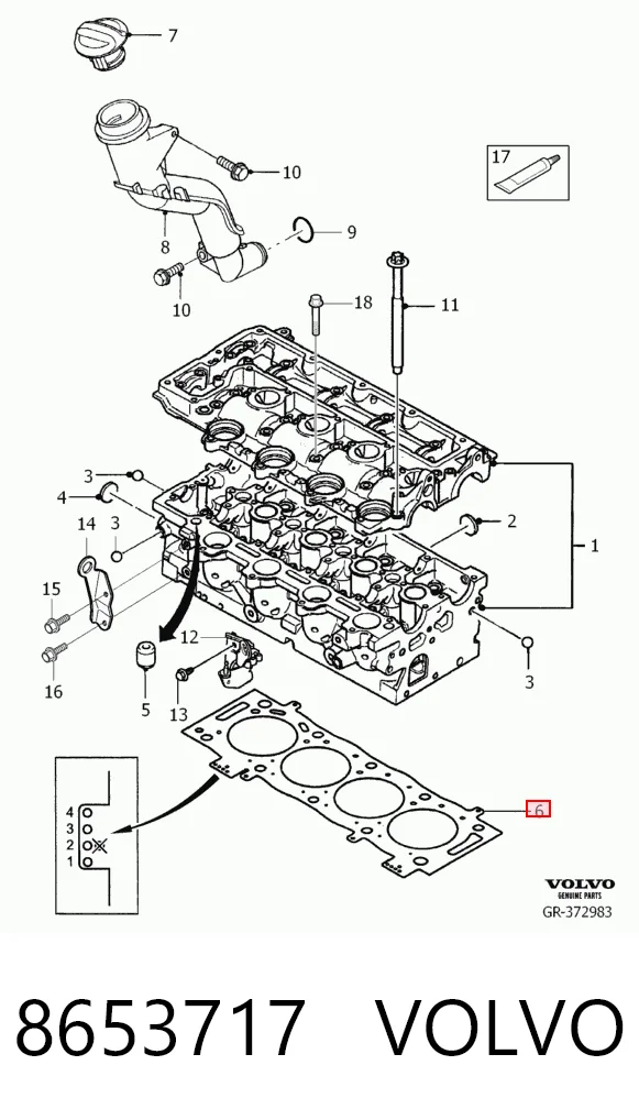 Junta de culata para Ford Kuga CBV