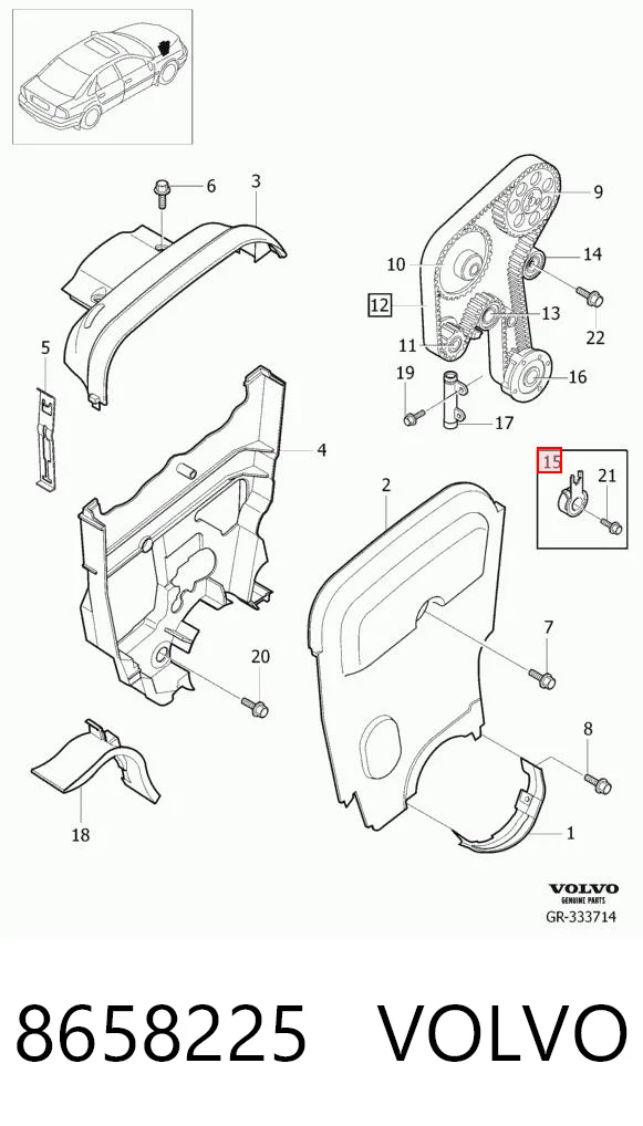 Comprar Tensor de la correa de distribución Volvo S80 I TS, TH, KV a bajo precio