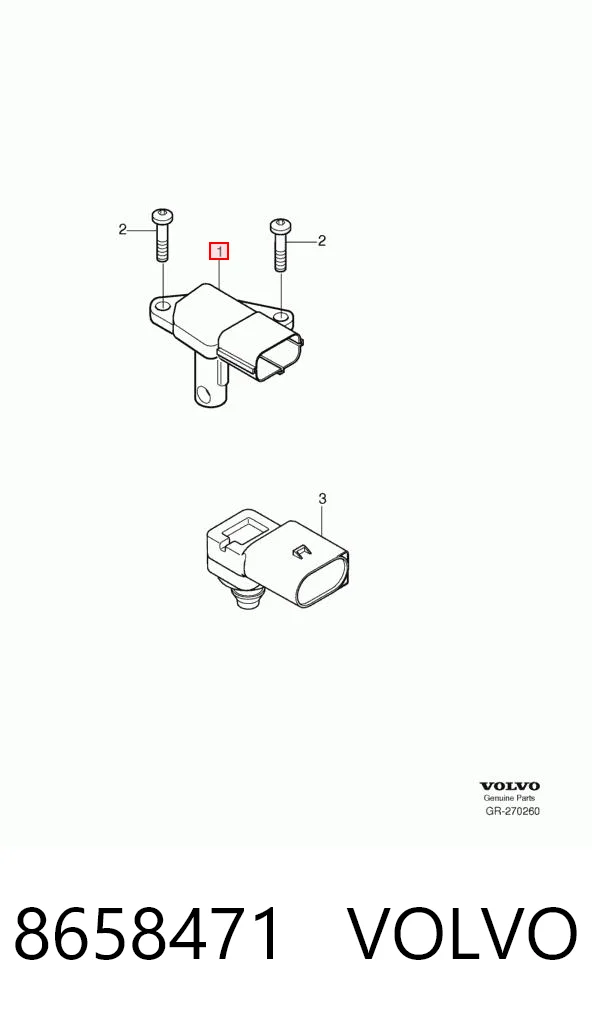 8658471 Volvo Sensor de flujo de aire