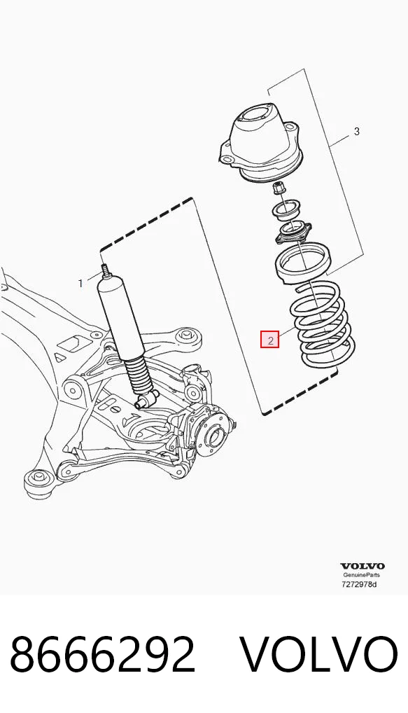 8666292 Volvo Muelle trasero