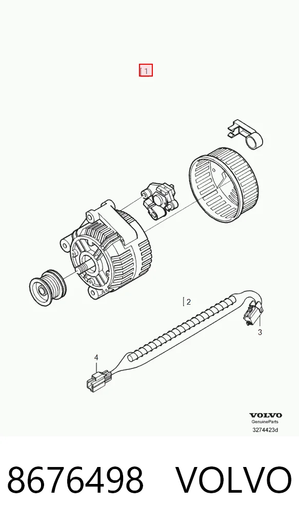 8676498 Volvo Alternador de coche