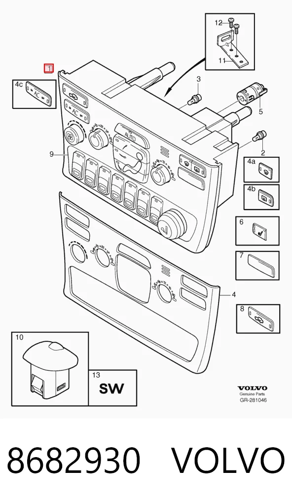 Unidad de control de la ventilación para Volvo XC70 CROSS COUNTRY SZ, LZ