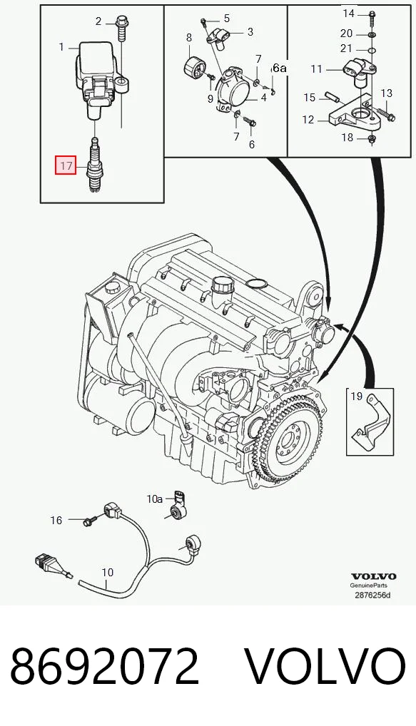 8692072 Volvo Bujía de ignición