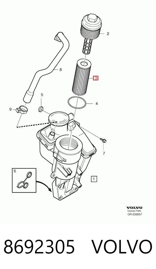 8692305 Volvo Filtro aceite