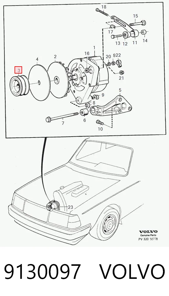 Polea alternador para Citroen AX ZA