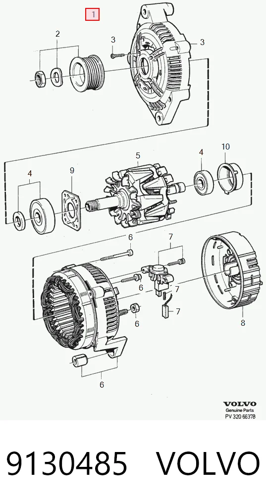 9130485 Volvo Alternador de coche