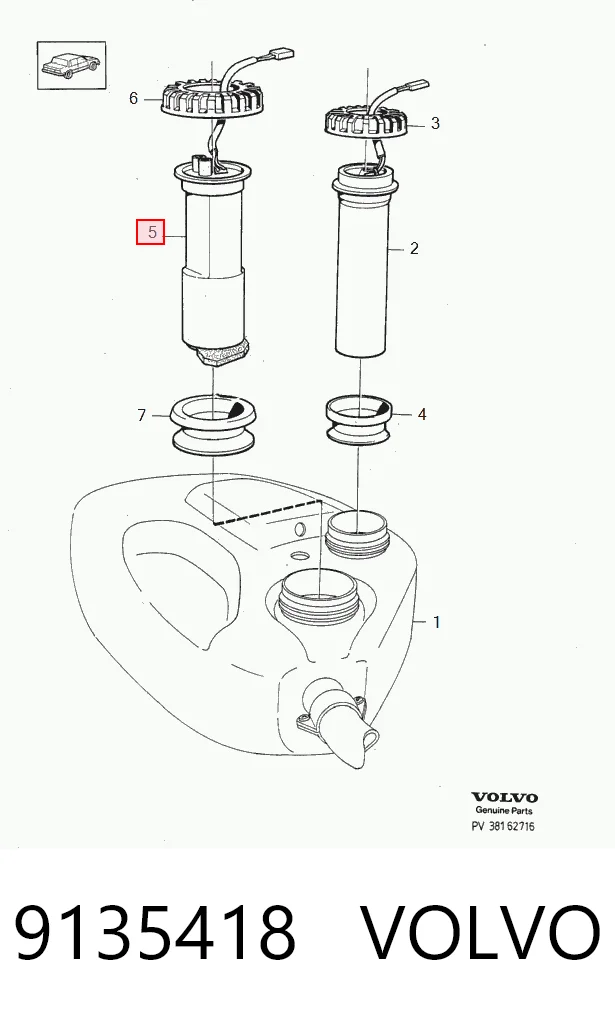 Unidad de alimentación de combustible Volvo V70 I (1997-2000)