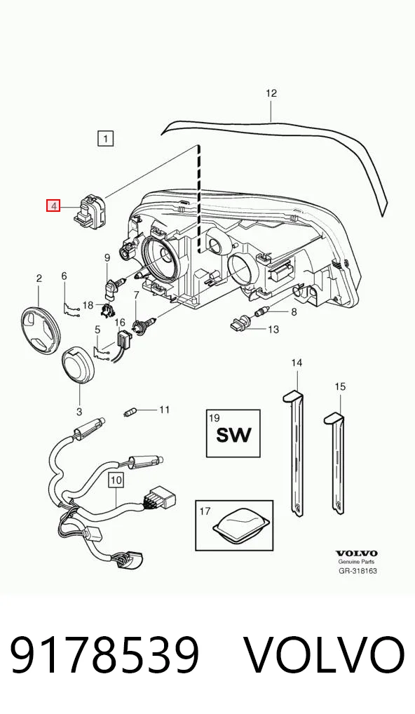 Comprar Corrector de faros Volvo S80 I TS, TH, KV a bajo precio