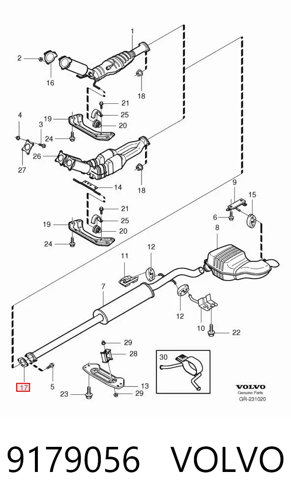 Precio del repuesto Junta de tubo de escape silenciador Laguna II hatchback