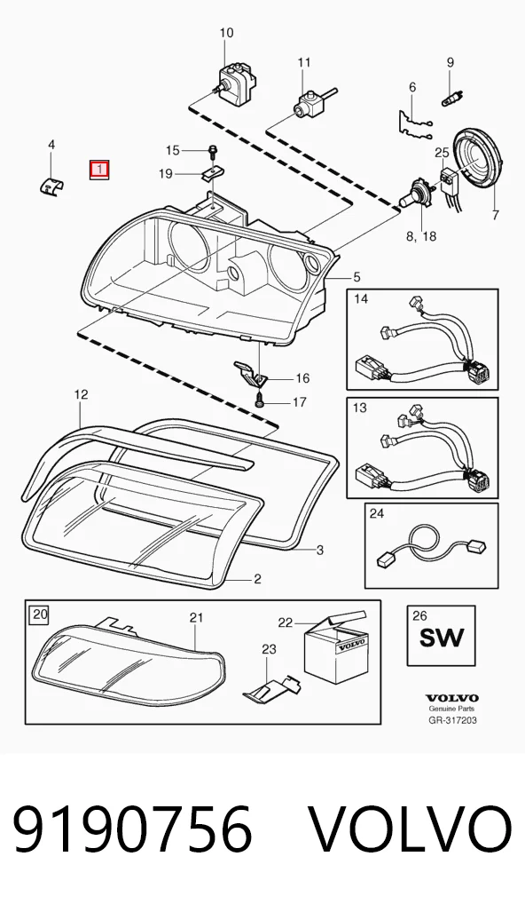 Comprar Faro izquierdo Volvo S80 I TS, TH, KV
