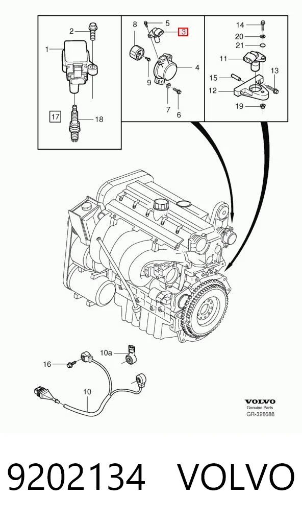 9202134 Volvo Sensor posición arbol de levas