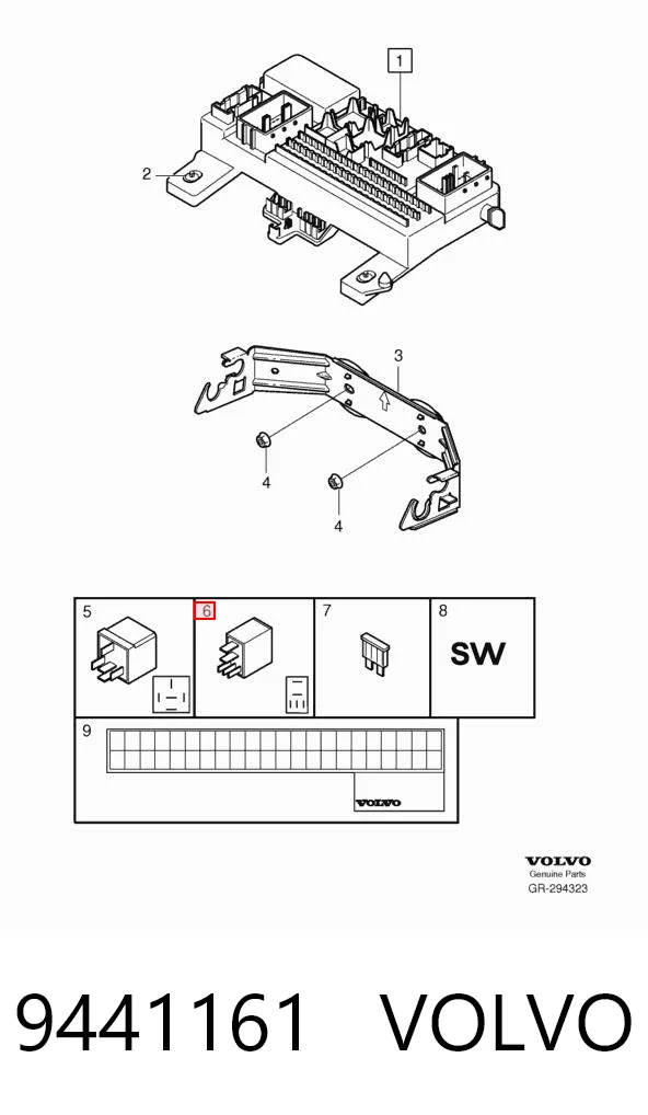9441161 Volvo Intermitente de espejo