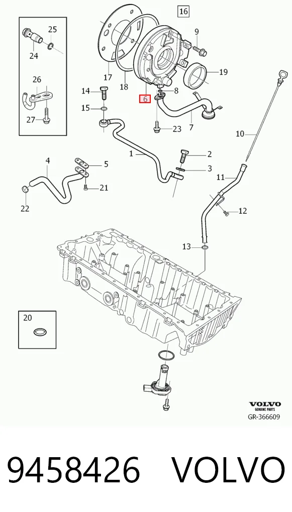 9458426 Volvo Bomba de aceite