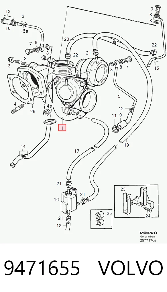 9471655 Volvo Turbo para motor