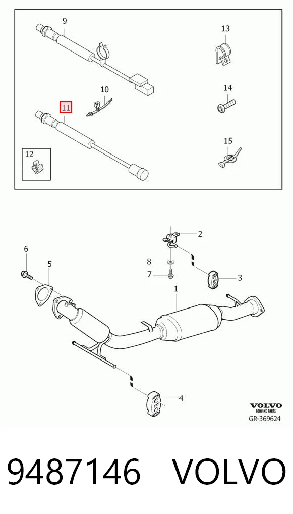 9487146 Volvo Sonda lambda (NOx, O2)