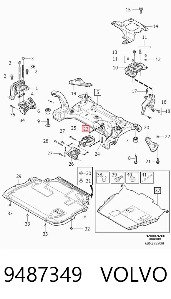 9487349 Volvo Taco de motor