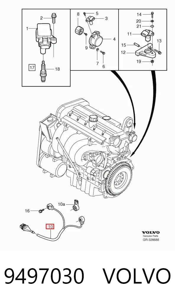 9497030 Volvo Sensor de detonación