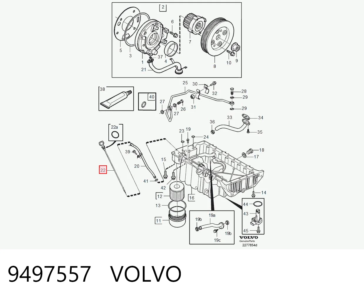 9497557 Volvo Medidor de aceite