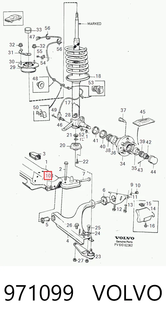13241765 Peugeot/Citroen Perno de fijación interior del brazo oscilante inferior trasero