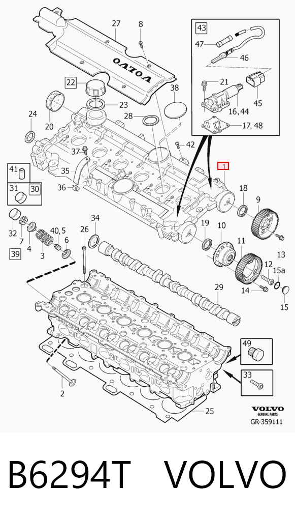 B6294T Volvo Cabeza del motor