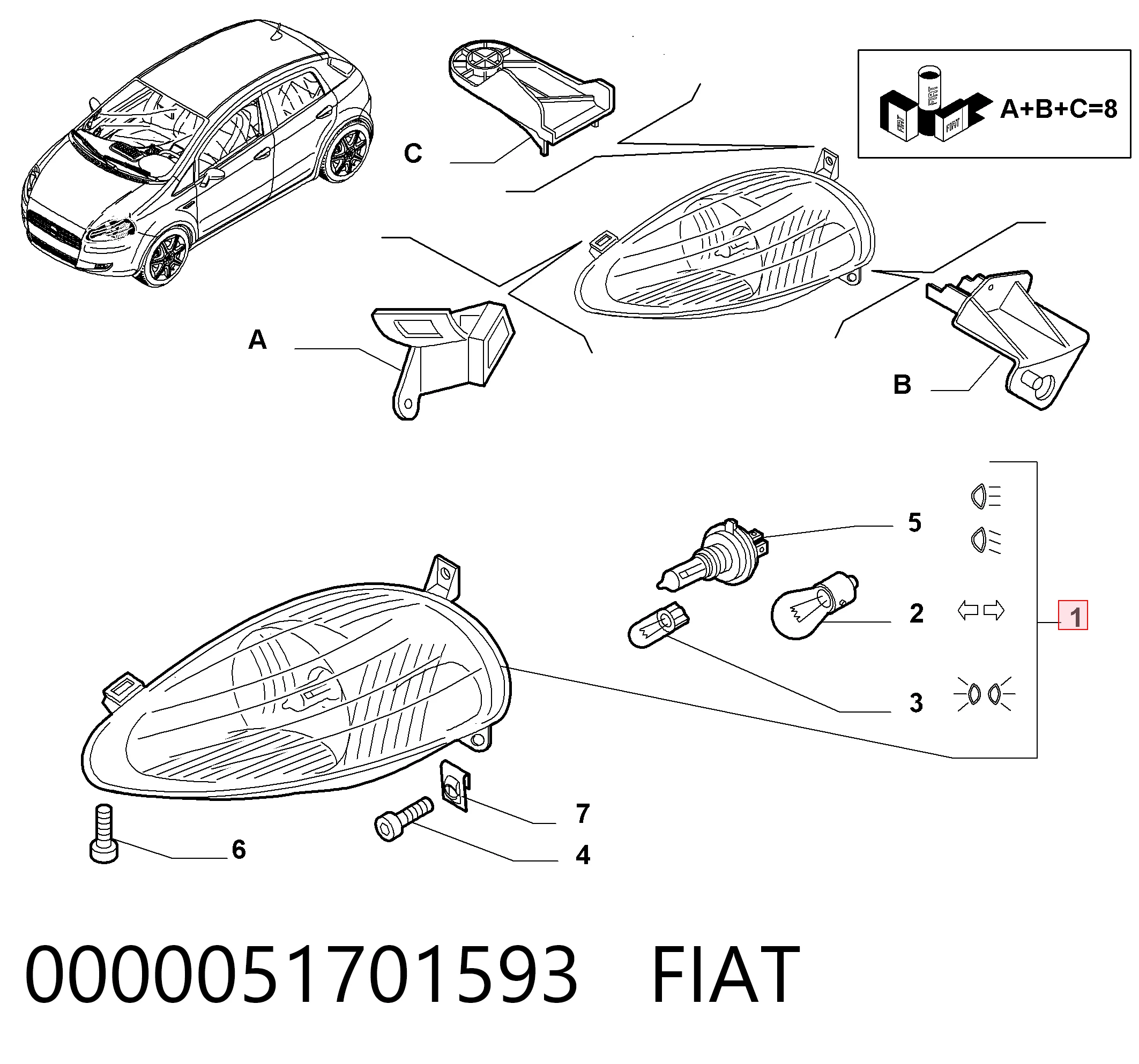 Comprar Faro izquierdo Fiat Punto GRAND 199
