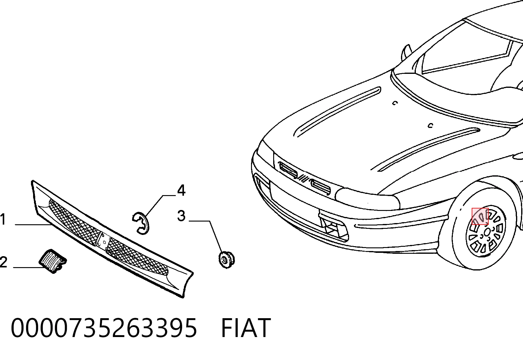 Comprar Parrilla del radiador Fiat Bravo  182 a bajo precio