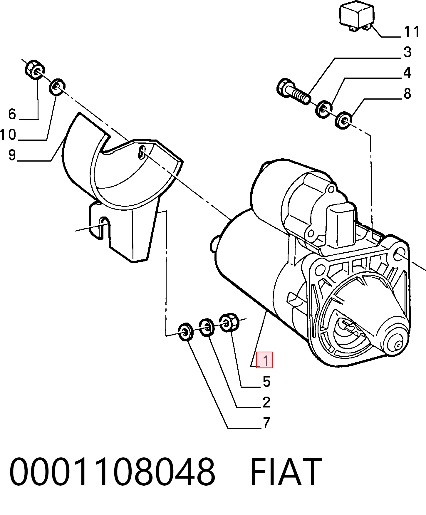 Motor de arranque 4755110 Iveco
