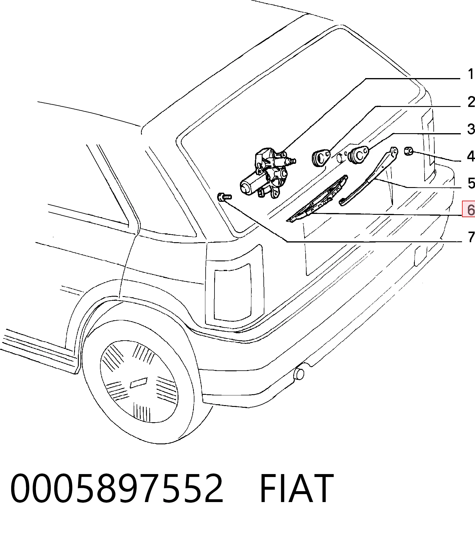 Limpiaparabrisas posterior para Volkswagen Passat  (3B5)