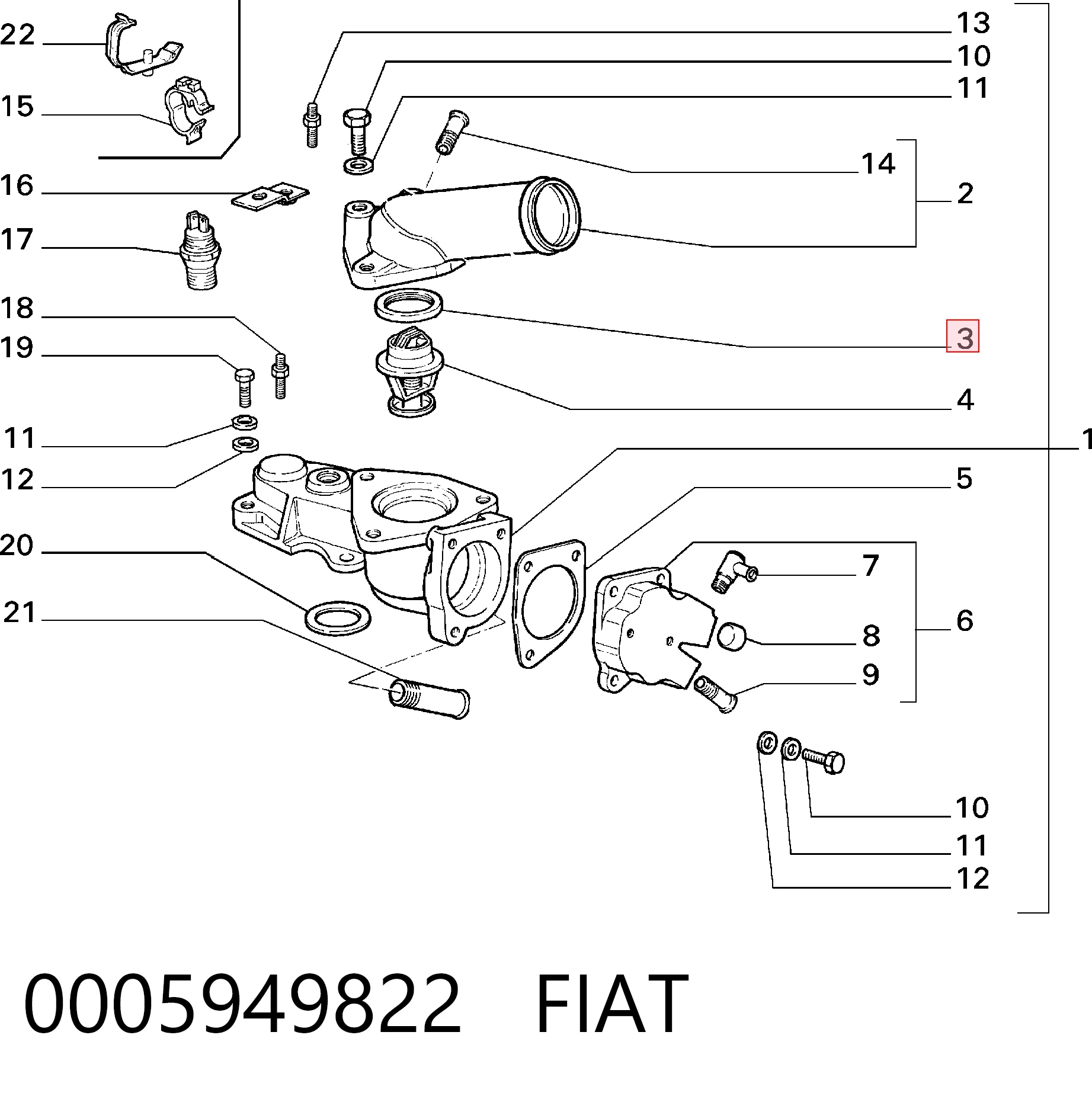 Comprar Junta de termostato Ford Transit V V184/5
