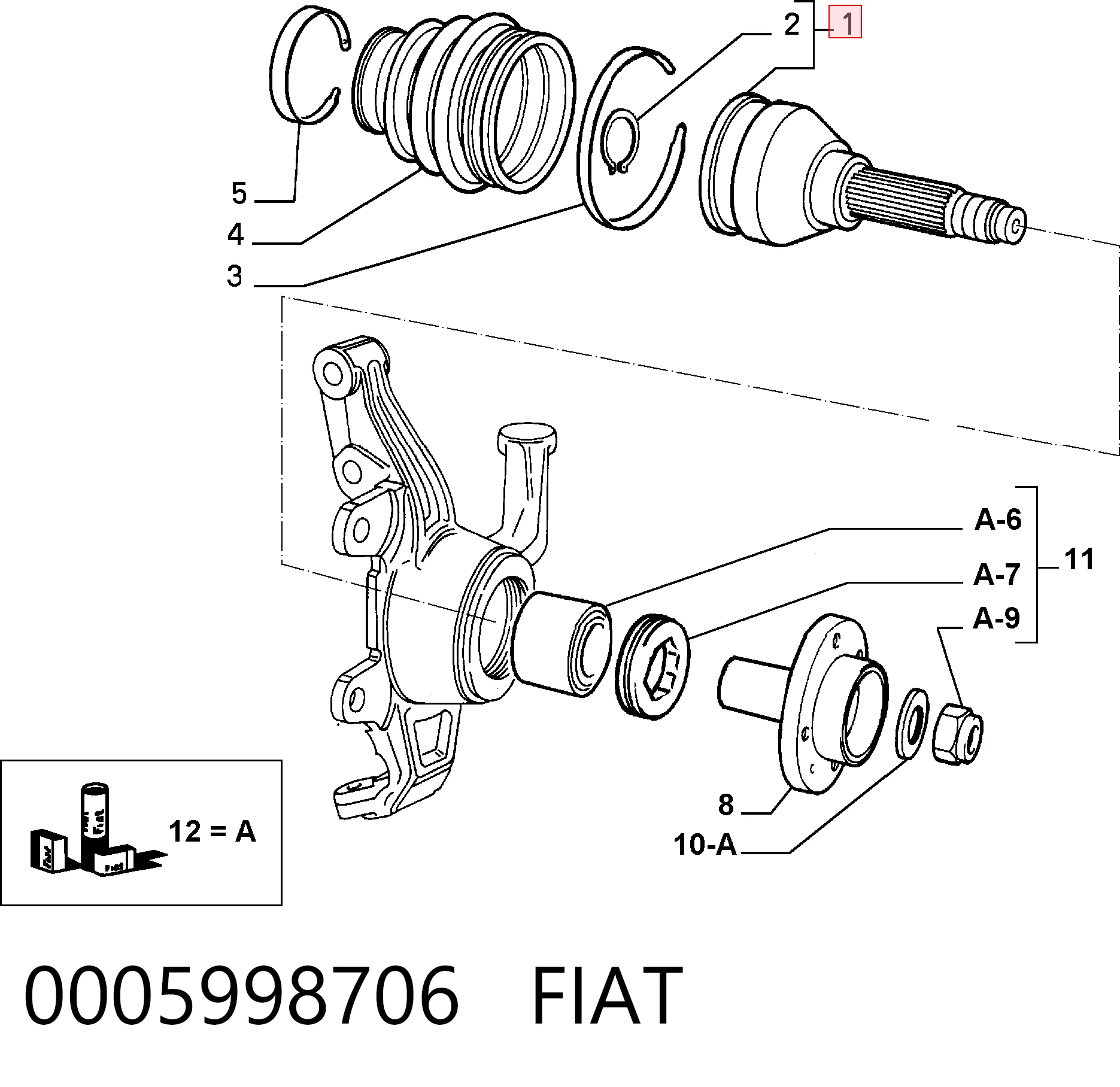 0005998706 Fiat/Alfa/Lancia