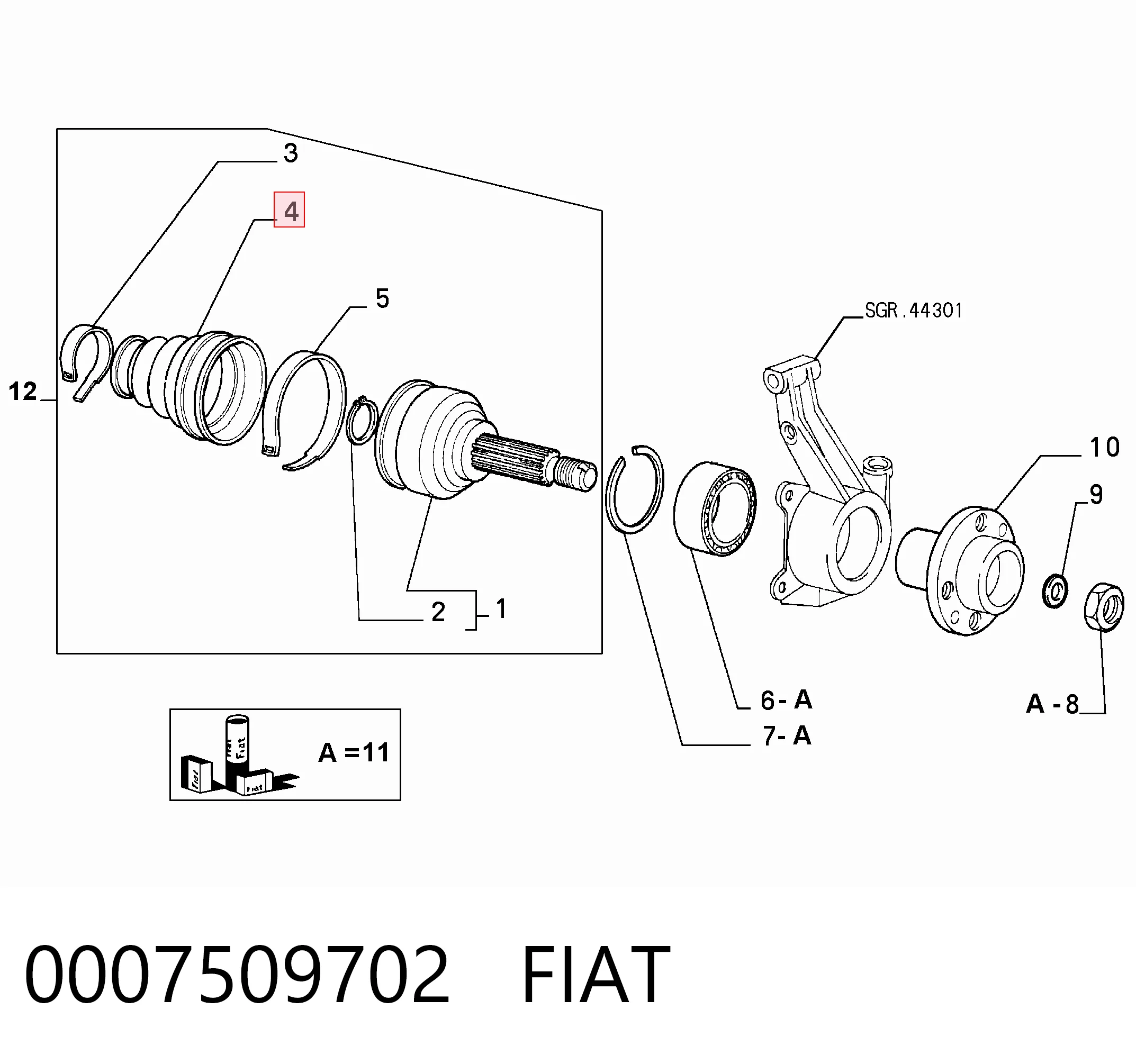 0007509702 Fiat/Alfa/Lancia
