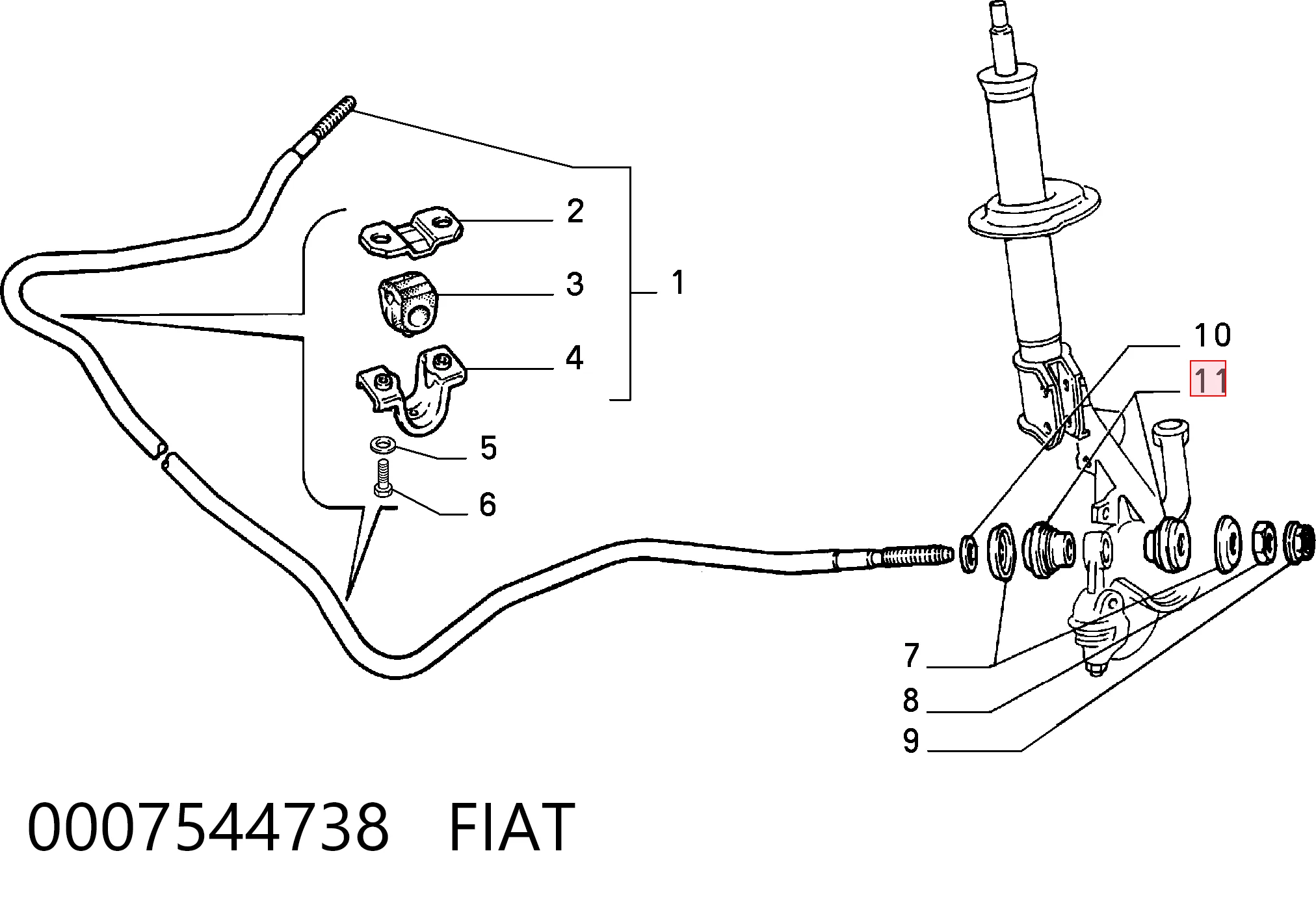 0007544738 Fiat/Alfa/Lancia
