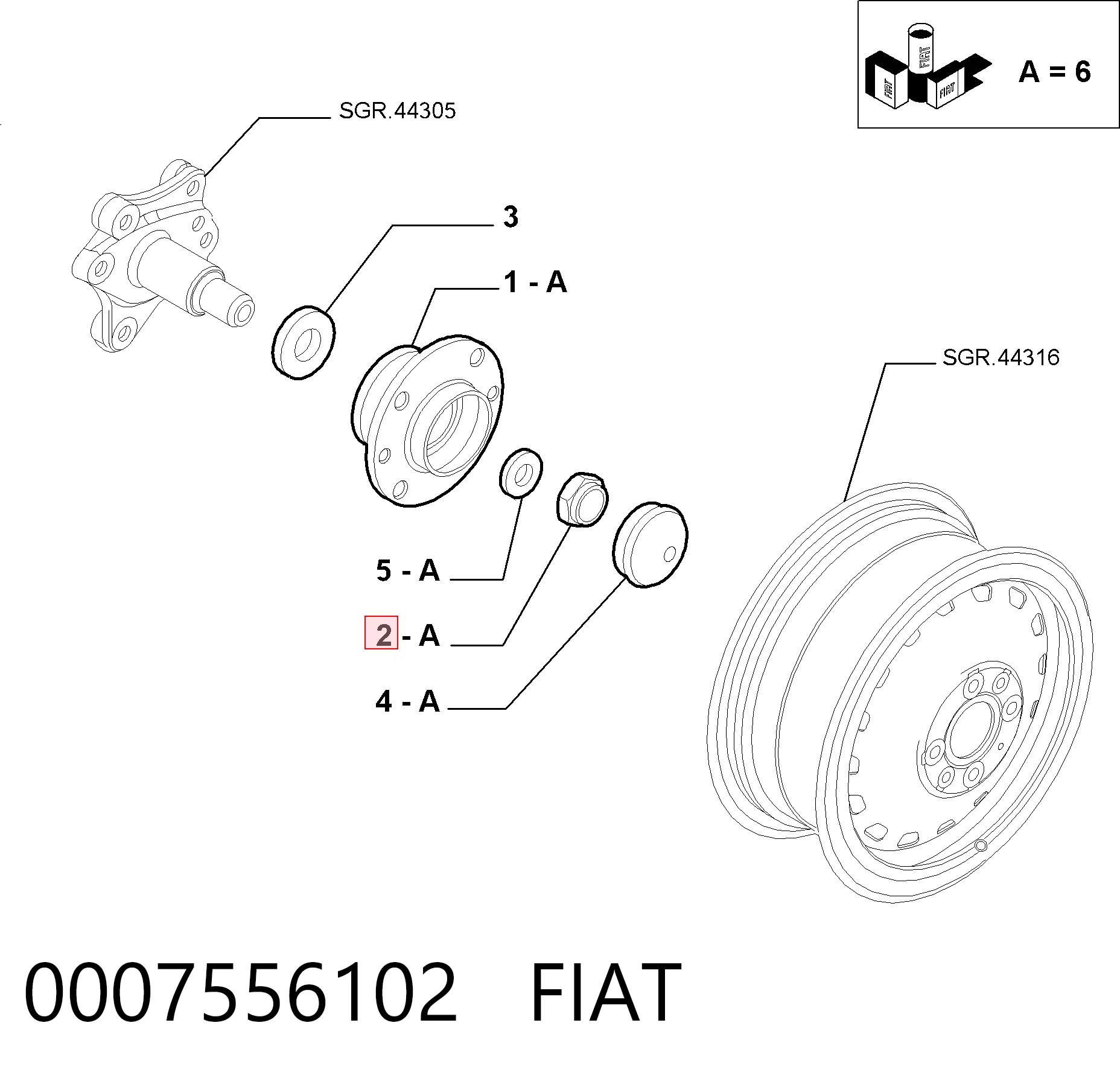 0007556102 Fiat/Alfa/Lancia