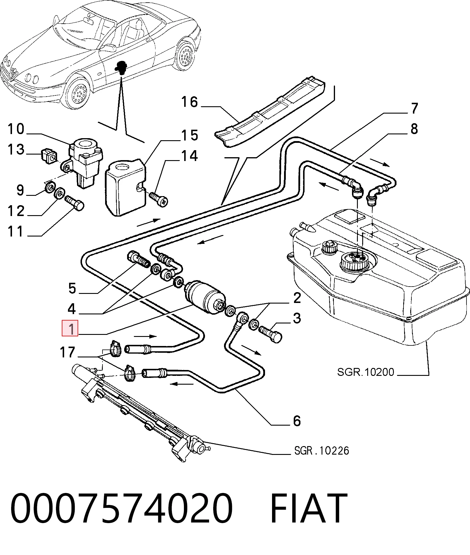 0007574020 Fiat/Alfa/Lancia