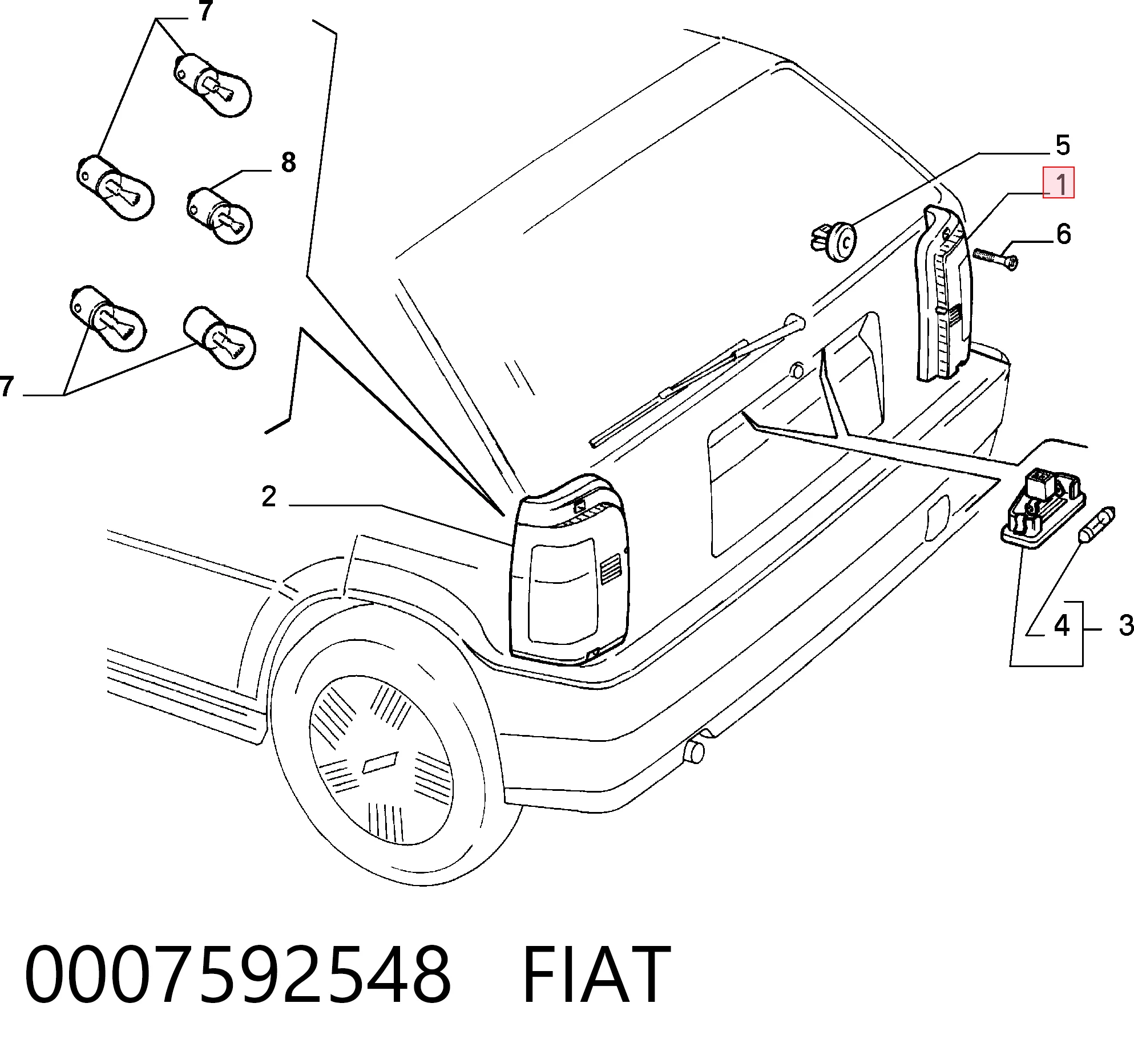 Piloto trasero derecho para Fiat Tipo  160