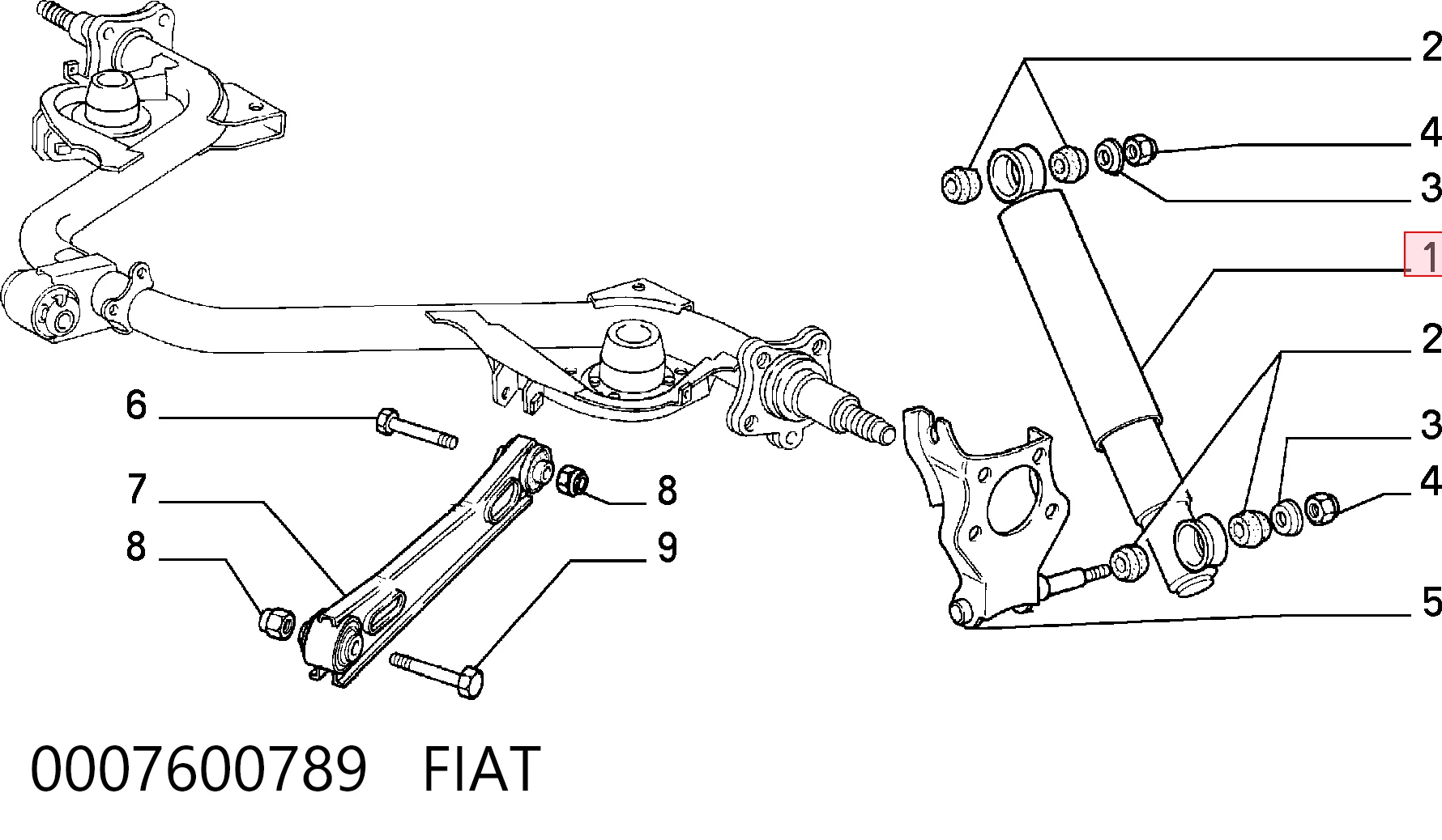 Amortiguadores posteriores Fiat Panda I (1982-2003)