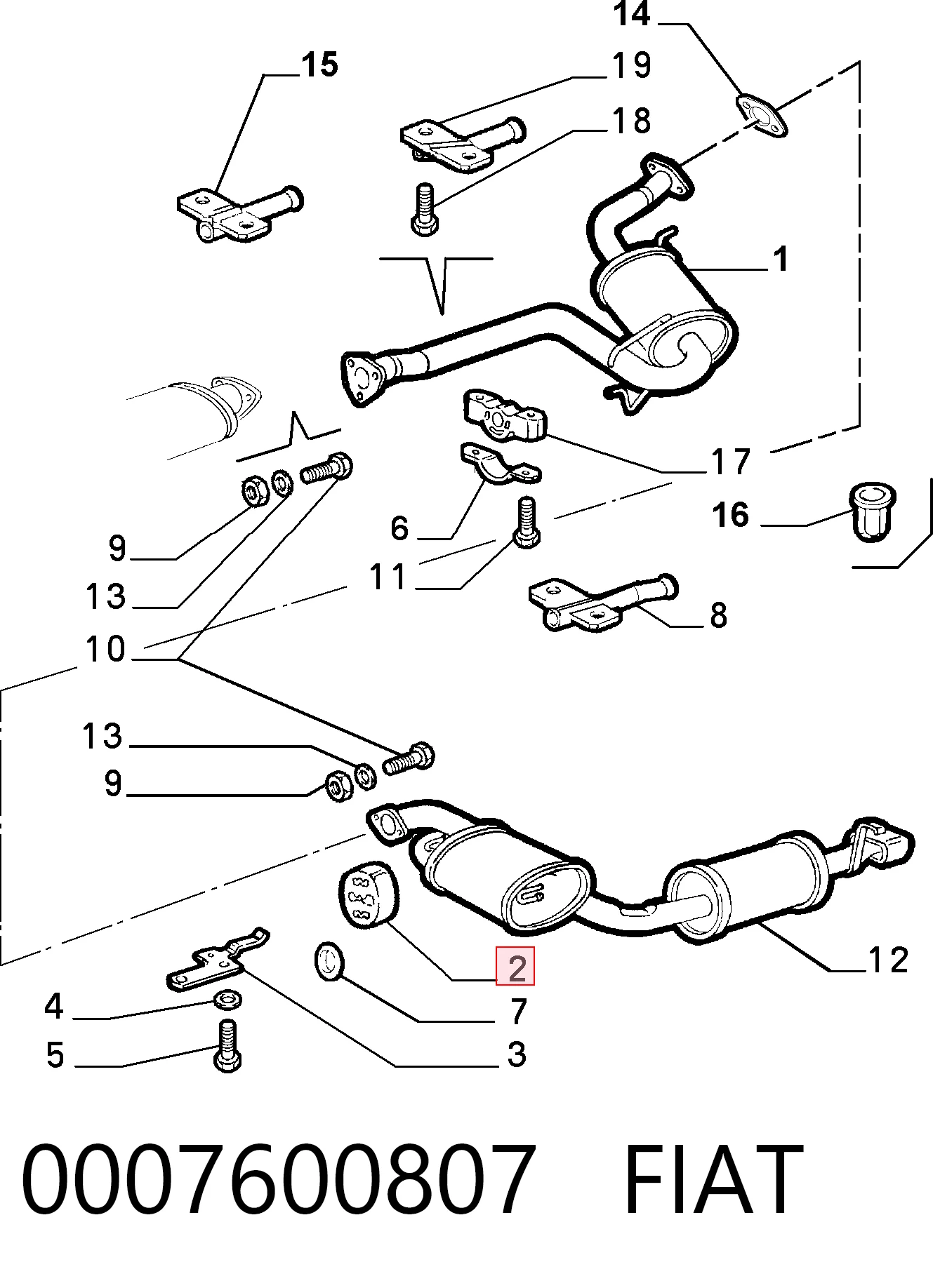 Comprar Soporte de tubo de escape Fiorino  146 Uno
