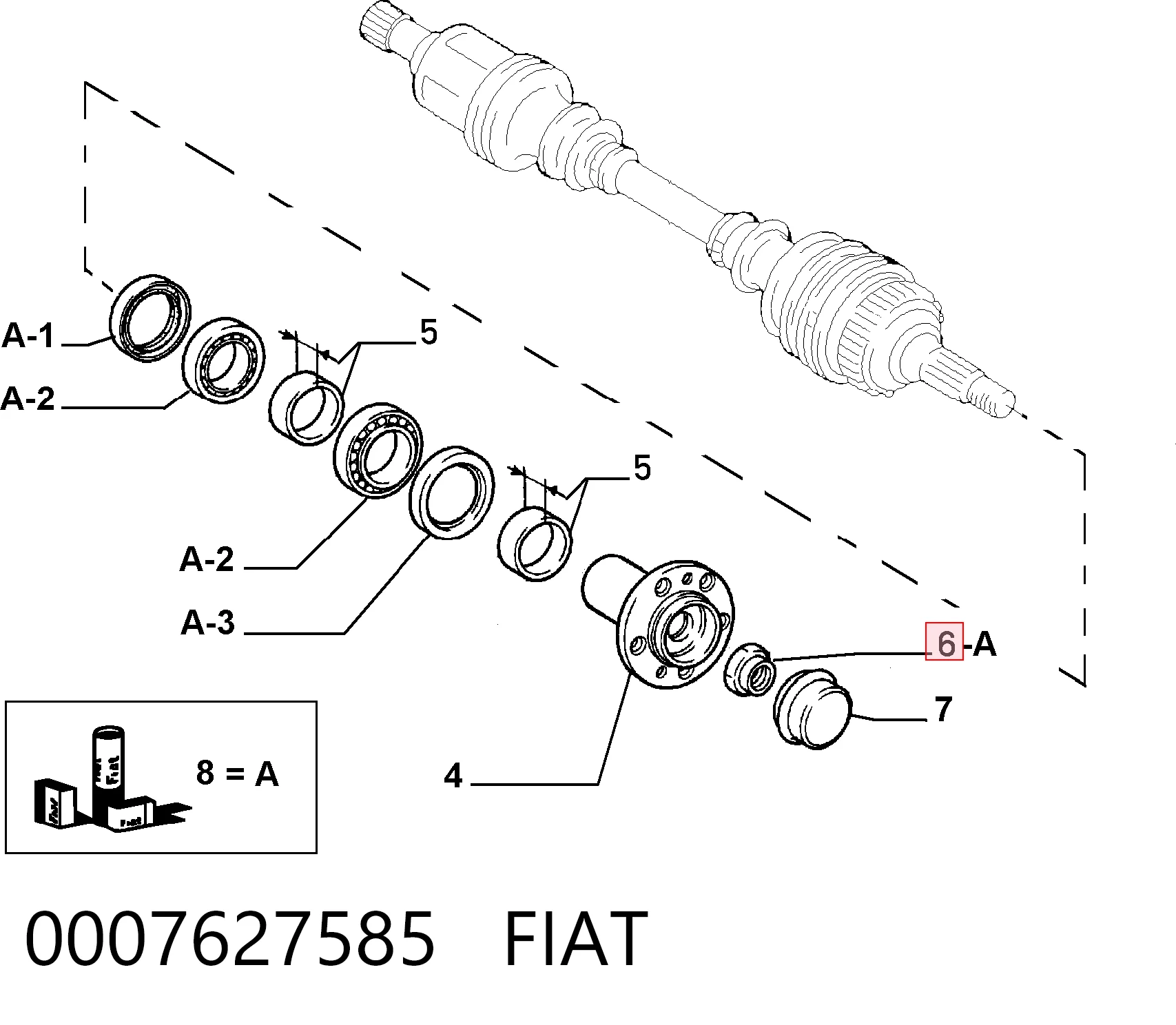 0007627585 Fiat/Alfa/Lancia