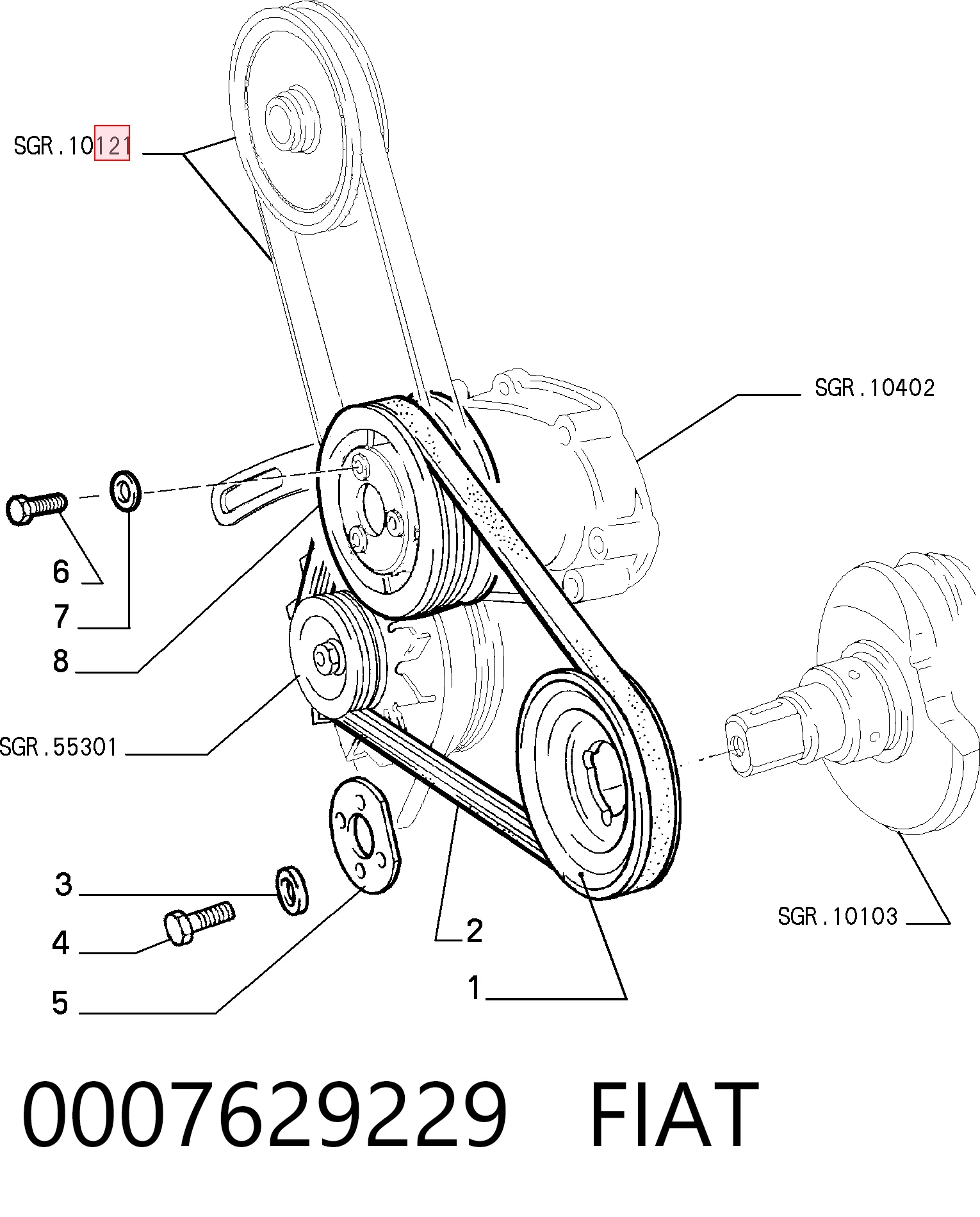 0007629229 Fiat/Alfa/Lancia
