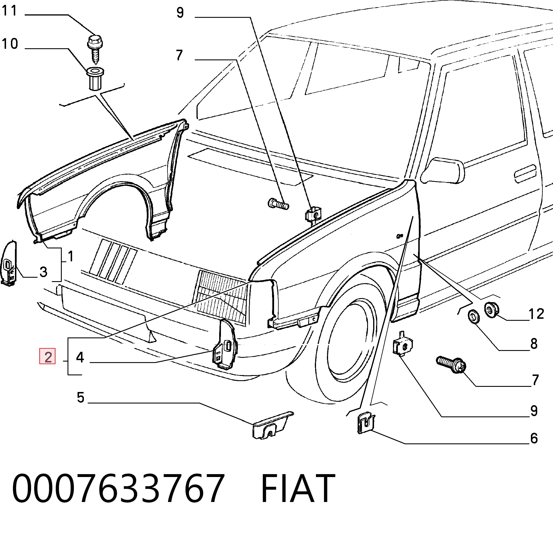 Comprar Aleta delantera izquierda Fiat Uno  146A a bajo precio