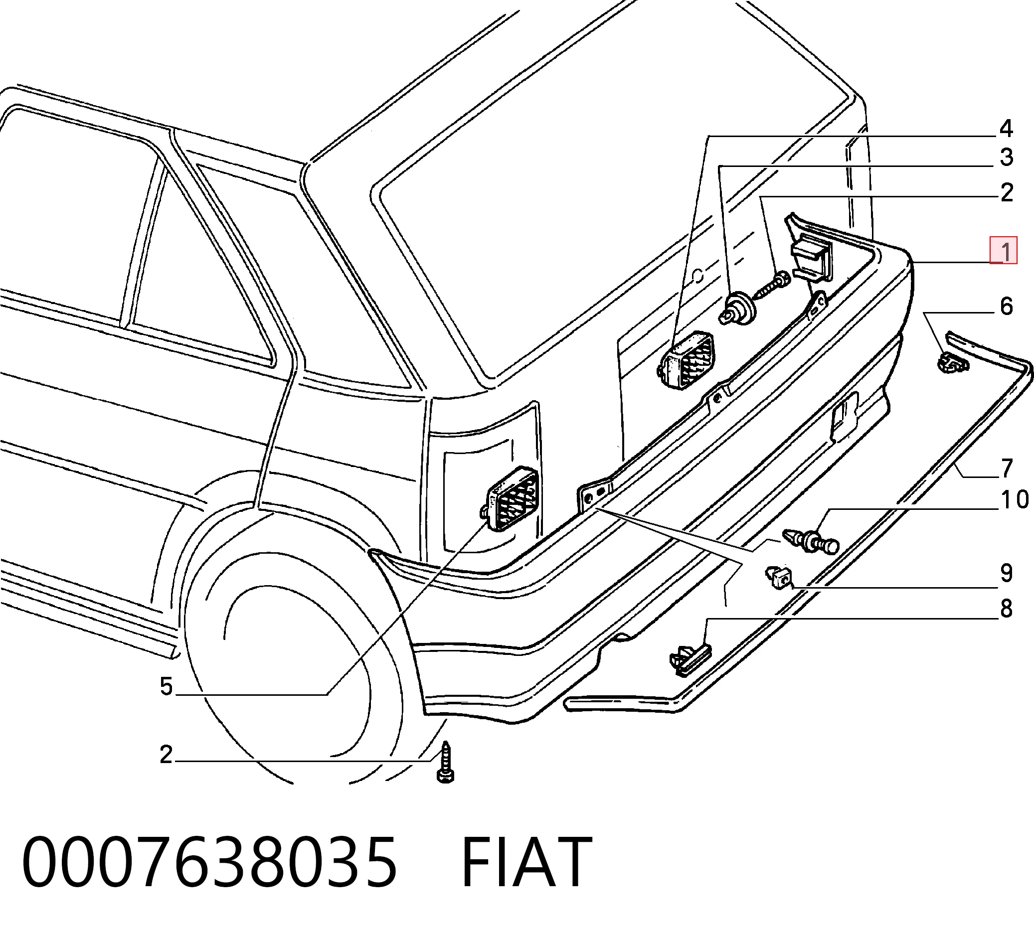 Comprar Parachoques trasero Fiat Tipo  160