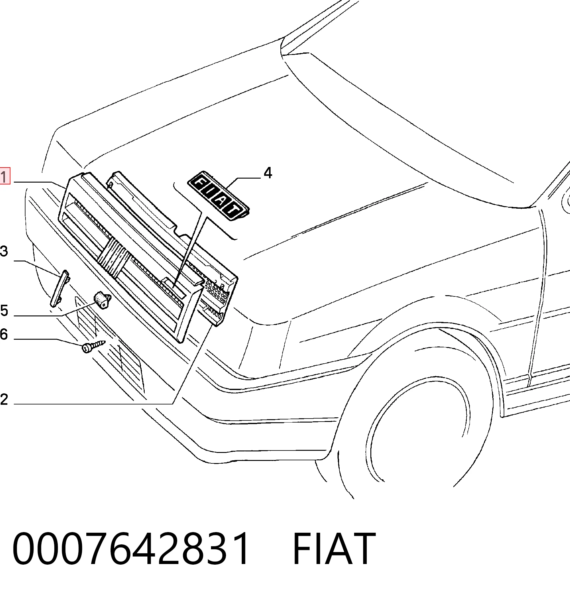 0007642831 Fiat/Alfa/Lancia