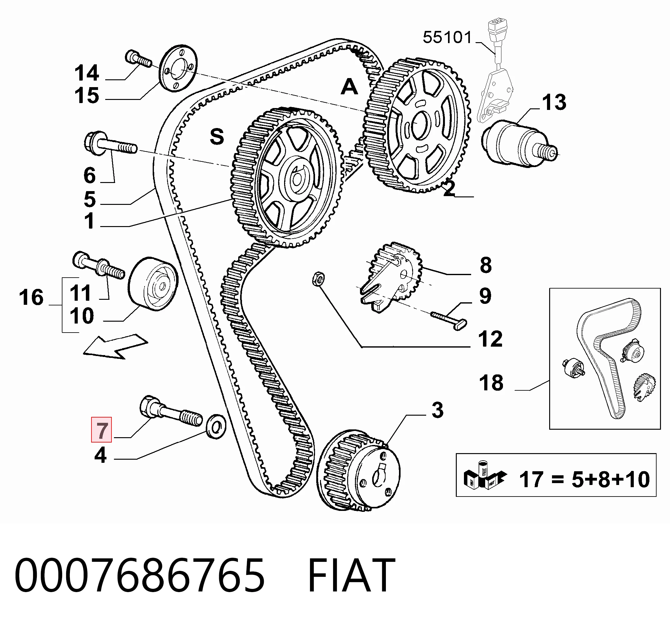 0007686765 Fiat/Alfa/Lancia