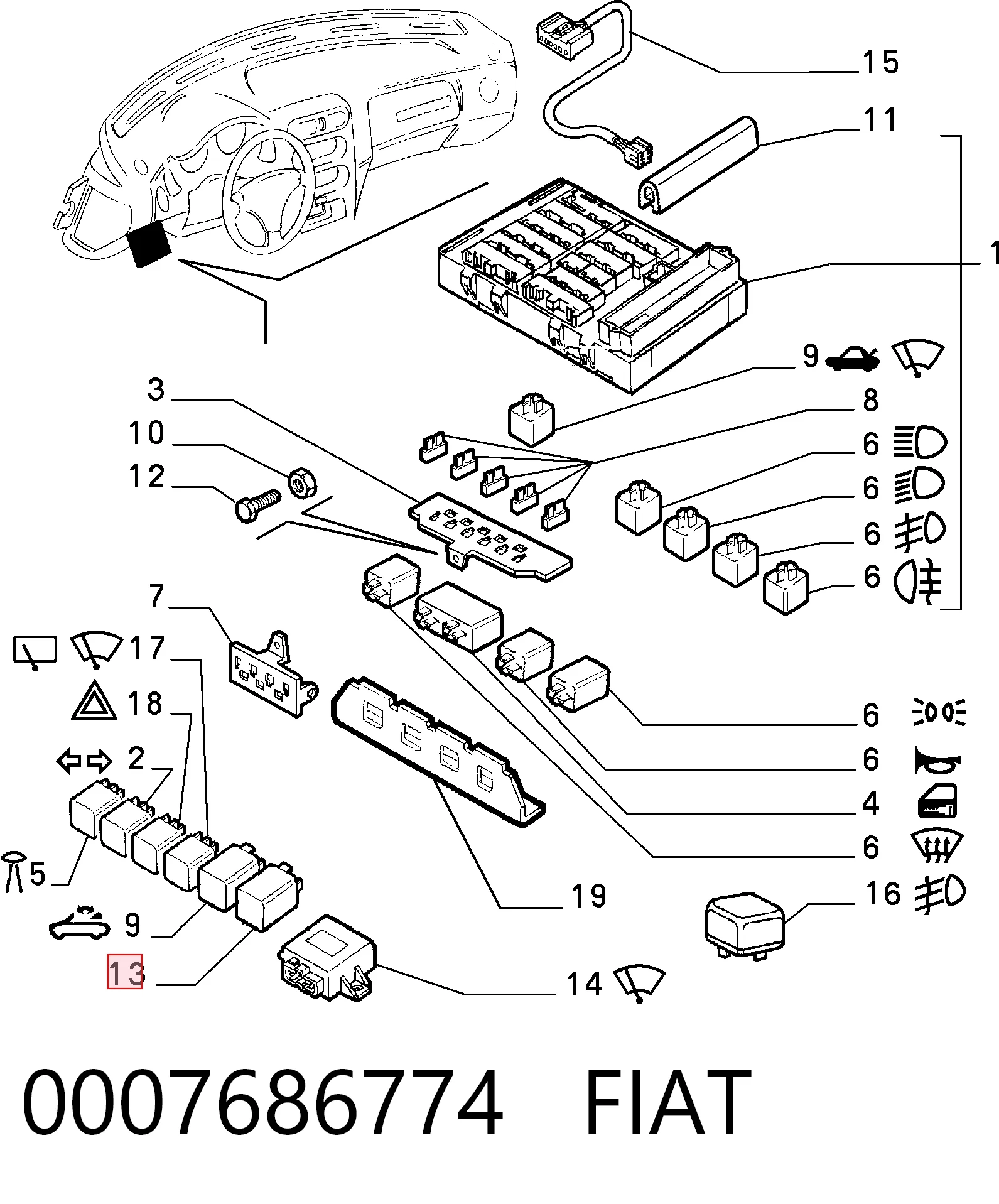 0007686774 Fiat/Alfa/Lancia