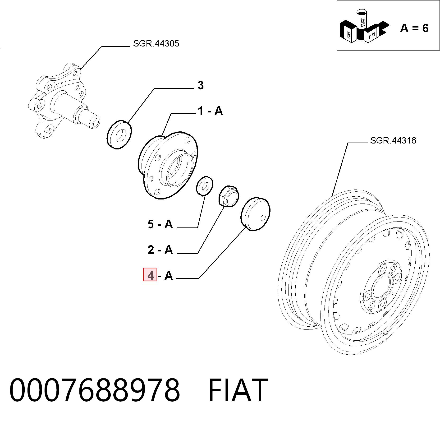 0007688978 Fiat/Alfa/Lancia