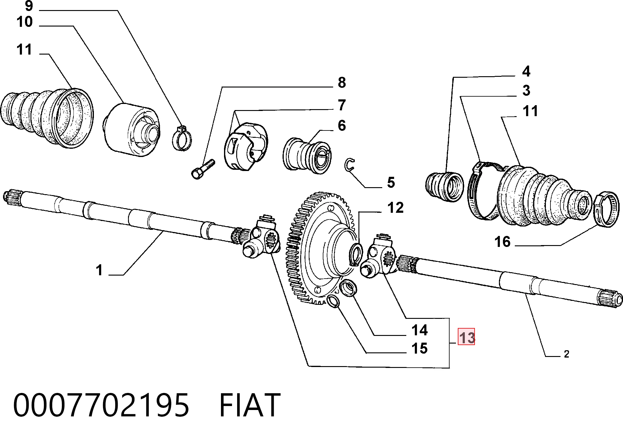 0007702195 Fiat/Alfa/Lancia