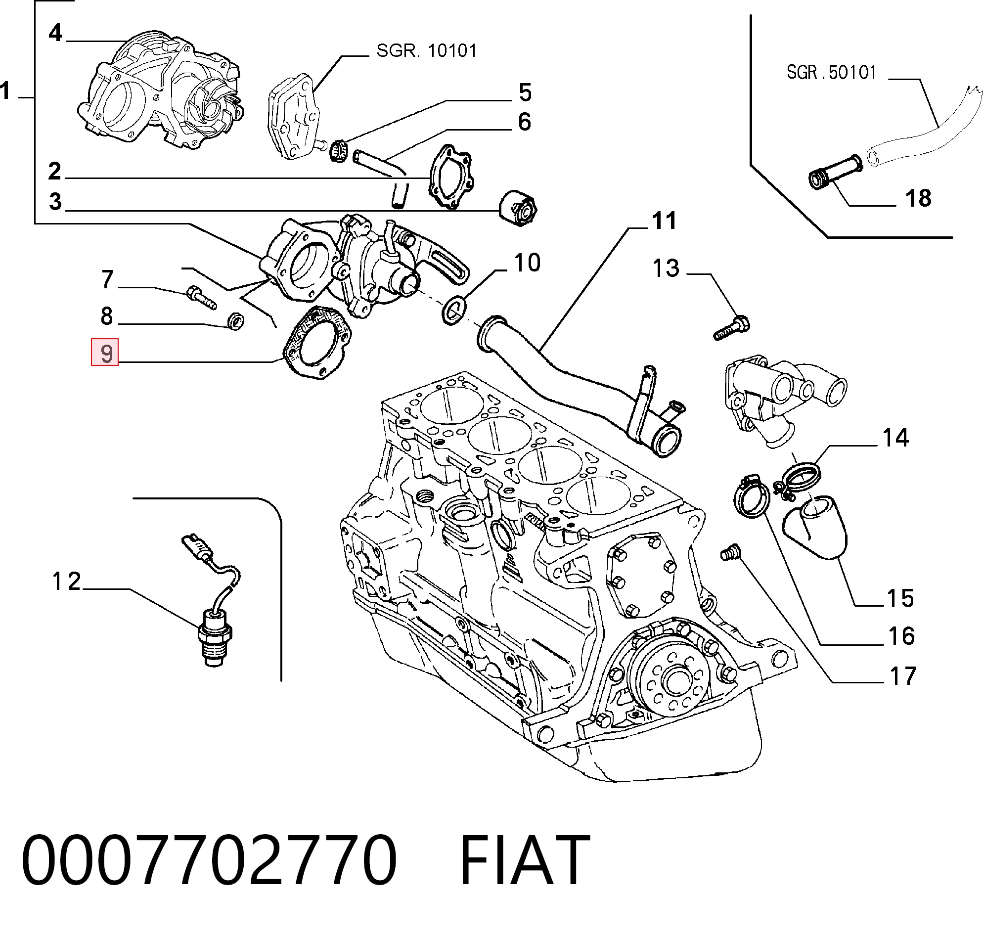 0007702770 Fiat/Alfa/Lancia