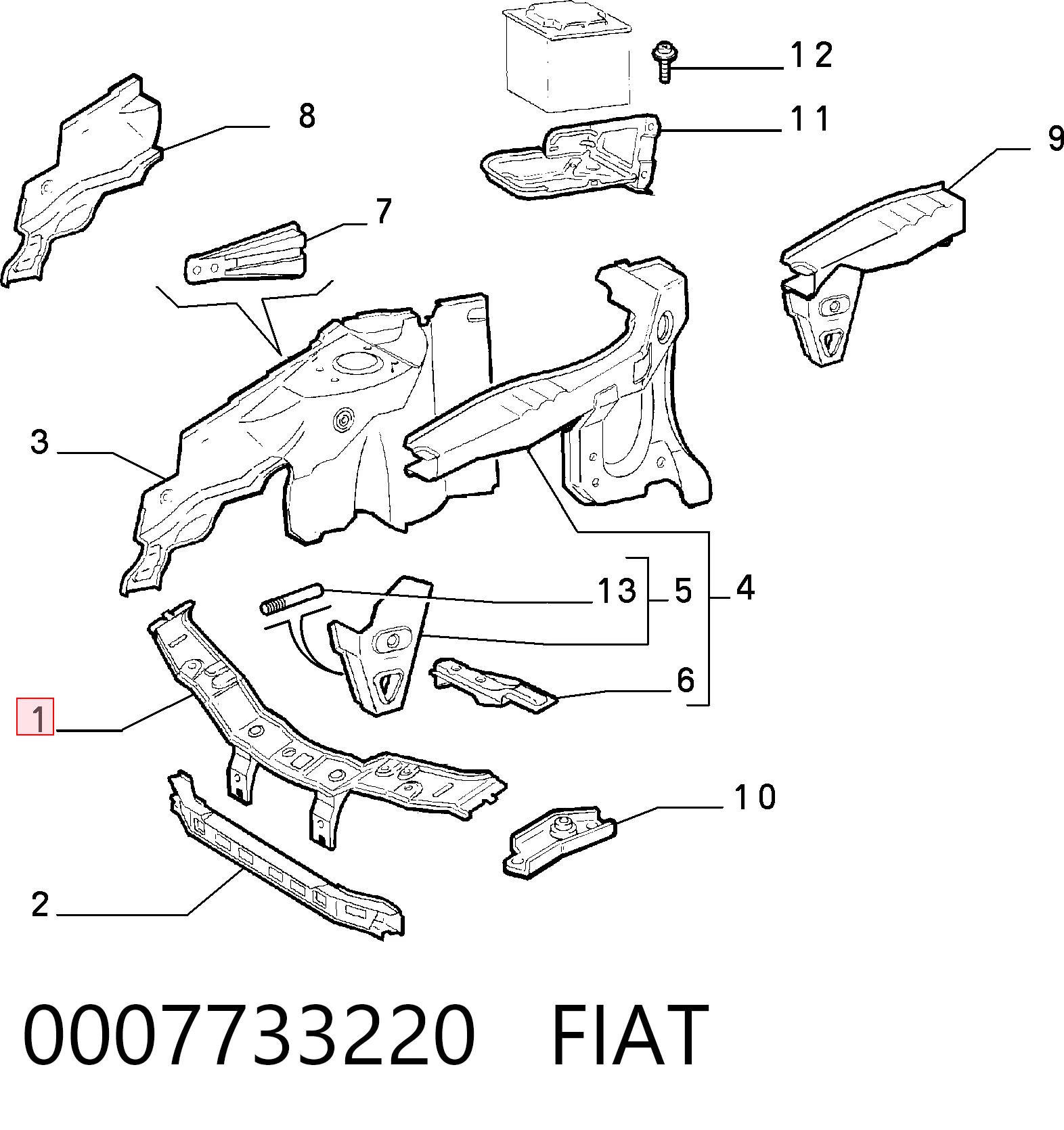 Soporte de radiador  Fiat Punto I desde 46,09 €