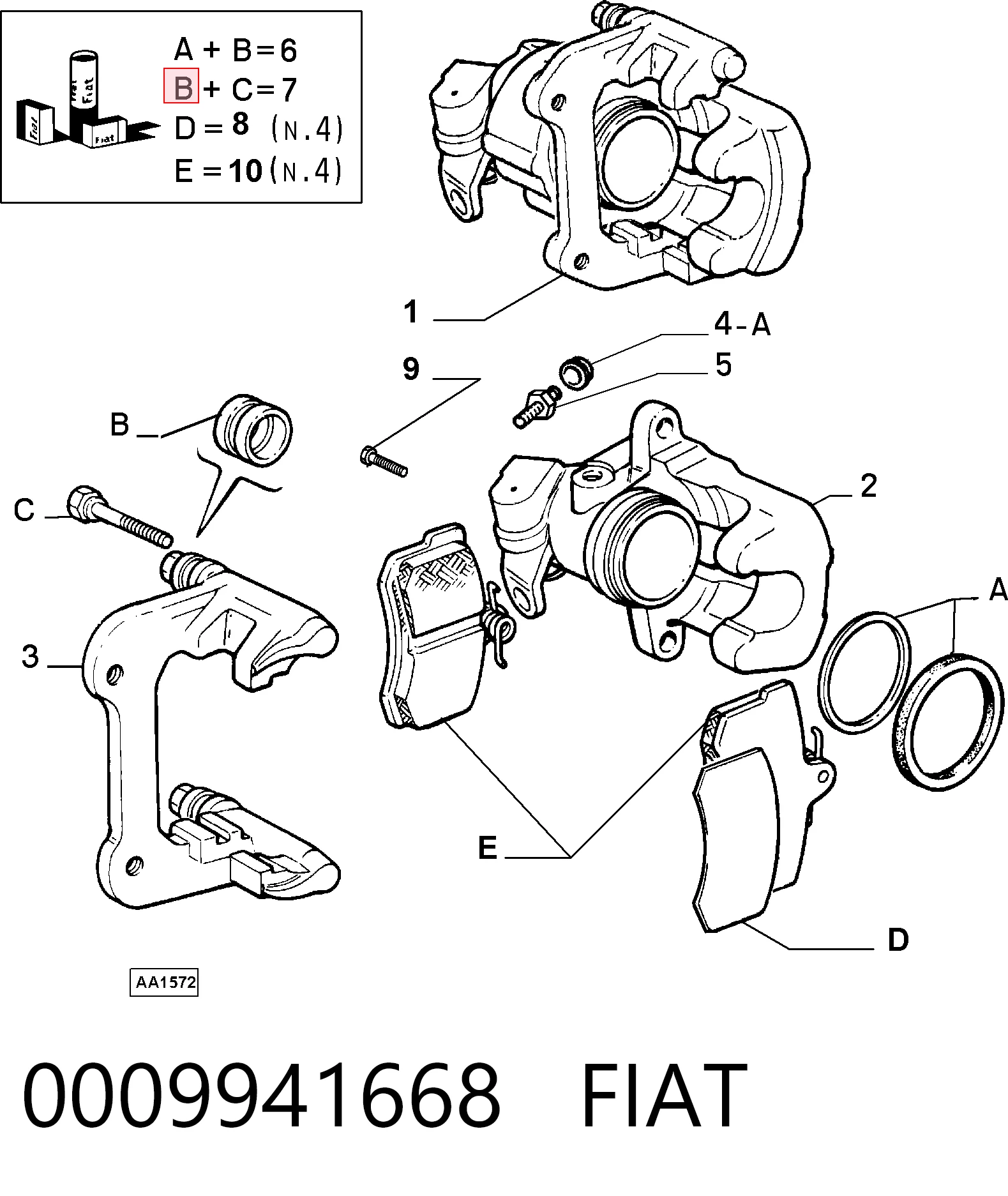 Kit de reparación de frenos trasero Alfa Romeo 33  (1983-1993)